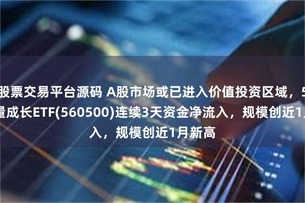 股票交易平台源码 A股市场或已进入价值投资区域，500质量成长ETF(560500)连续3天资金净流入，规模创近1月新高