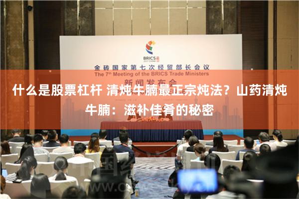 什么是股票杠杆 清炖牛腩最正宗炖法？山药清炖牛腩：滋补佳肴的秘密