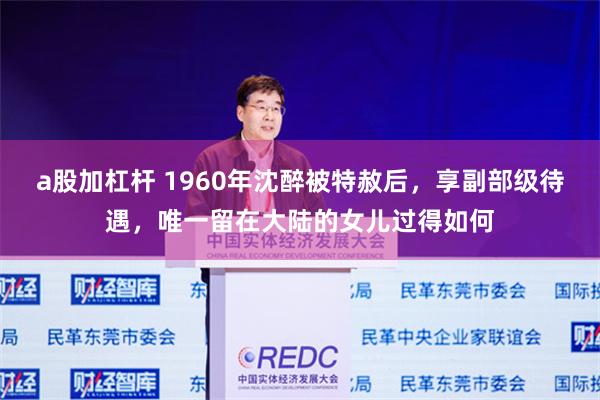 a股加杠杆 1960年沈醉被特赦后，享副部级待遇，唯一留在大陆的女儿过得如何