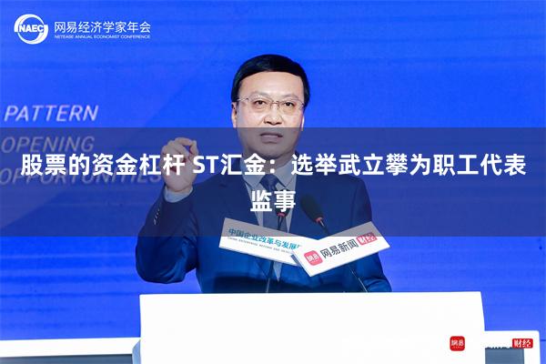 股票的资金杠杆 ST汇金：选举武立攀为职工代表监事
