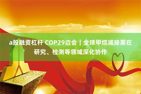 a股融资杠杆 COP29边会｜全球甲烷减排需在研究、检测等领域深化协作