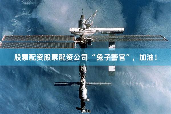 股票配资股票配资公司 “兔子警官”，加油！