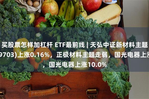 买股票怎样加杠杆 ETF最前线 | 天弘中证新材料主题ETF(159703)上涨0.16%，正极材料主题走弱，国光电器上涨10.0%
