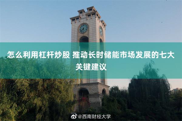 怎么利用杠杆炒股 推动长时储能市场发展的七大关键建议