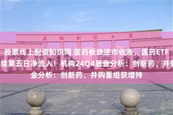 股票线上配资知识网 医药板块逆市收涨，医药ETF(159929)连续第五日净流入！机构24Q4基金分析：创新药、并购重组获增持