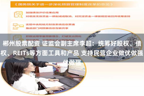 郴州股票配资 证监会副主席李超：统筹好股权、债权、REITs等方面工具和产品 支持民营企业做优做强