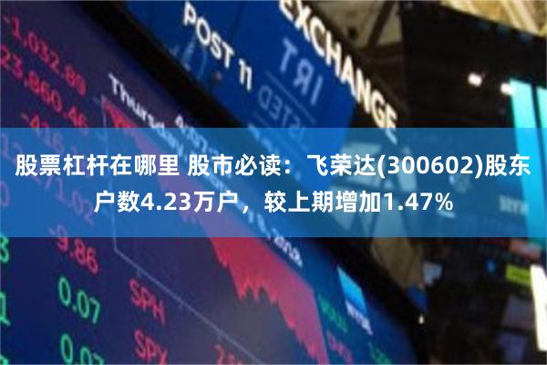 股票杠杆在哪里 股市必读：飞荣达(300602)股东户数4.23万户，较上期增加1.47%