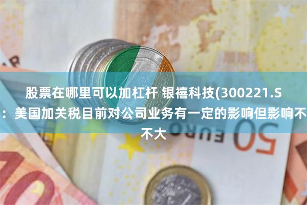 股票在哪里可以加杠杆 银禧科技(300221.SZ)：美国加关税目前对公司业务有一定的影响但影响不大