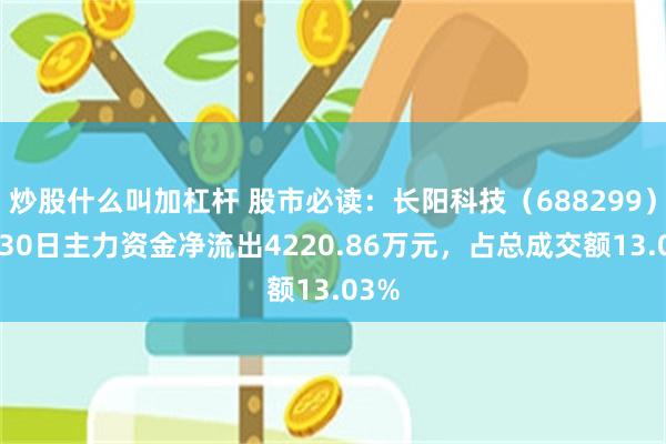 炒股什么叫加杠杆 股市必读：长阳科技（688299）7月30日主力资金净流出4220.86万元，占总成交额13.03%
