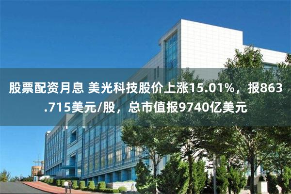 股票配资月息 美光科技股价上涨15.01%，报863.715美元/股，总市值报9740亿美元