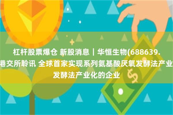 杠杆股票爆仓 新股消息｜华恒生物(688639.SH)通过港交所聆讯 全球首家实现系列氨基酸厌氧发酵法产业化的企业