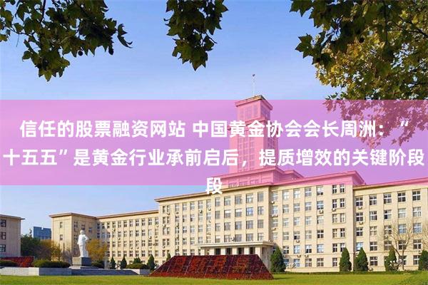 信任的股票融资网站 中国黄金协会会长周洲：“十五五”是黄金行业承前启后，提质增效的关键阶段