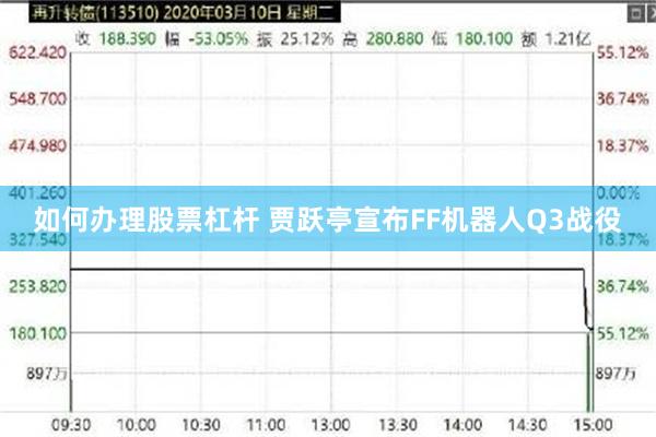 如何办理股票杠杆 贾跃亭宣布FF机器人Q3战役